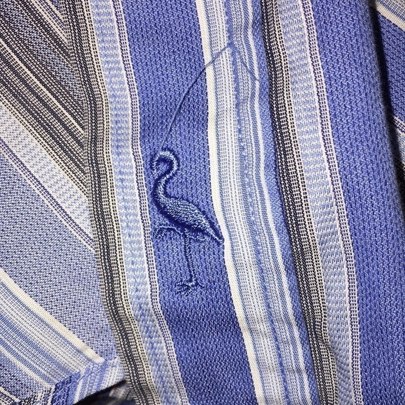 Mens Tailorbyrd long sleeve button down classic striped Shirt size Medium - Picture 6 of 6